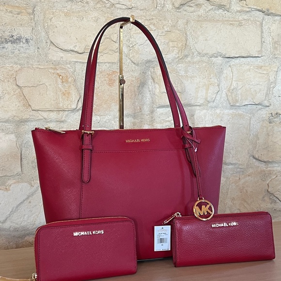 Michael Kors Ciara leather tote handbag&wallet&wallet NWT Authentic - Picture 2 of 16